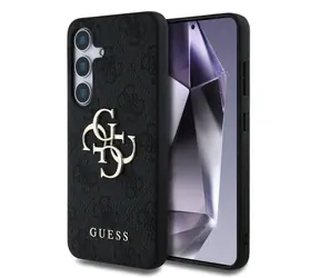 Guess PU 4G Metal Logo Zadní Kryt pro Samsung Galaxy S25+ šedá