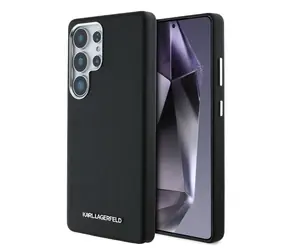 Karl Lagerfeld PU Saffiano Metal Logo and Frame Zadní Kryt pro Samsung Galaxy S25 Ultra černá