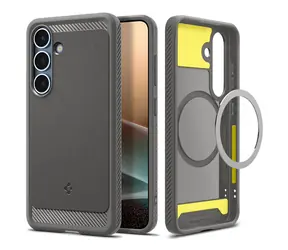 Spigen Rugged Armor MagSafe ochranný kryt pro Samsung Galaxy S25 marble gray
