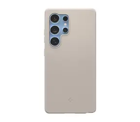 Spigen Silicone Fit MagSafe ochranný kryt pro Samsung Galaxy S25 Ultra natural titanium