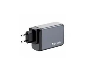 Verbatim GNC-240 Cestovní Adaptér / GaN / 3x USB-C PD 140W.100w.65W / USB-A QC 3.0