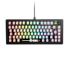 Glorious GMMK 3 75% barebone ISO černá / herní 75% TKL / USB-C / bez spínačů / ISO layout / RGB / 1.4m
