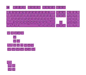 Glorious vyměnitelné klávesy GPBT Basics (ANSI US) - Epic Purple / PBT / 133 ks / ANSI US layout / Cherry MX(+) 