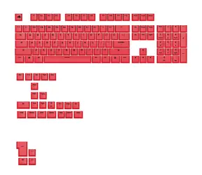 Glorious vyměnitelné klávesy GPBT Basics (ANSI US) - Revive Red / PBT / 133 ks / ANSI US layout / Cherry MX(+) 