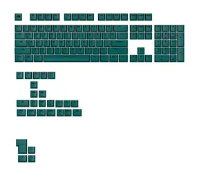 Glorious vyměnitelné klávesy GPBT Basics (ANSI US) - Totem Green / PBT / 133 ks / ANSI US layout / Cherry MX(+) 