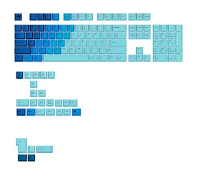Glorious vyměnitelné klávesy GPBT Gradient (ANSI US) - Ocean / PBT / 131 ks / ANSI US layout / Cherry MX(+) 