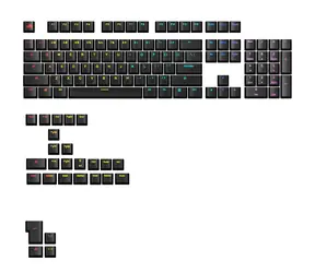 Glorious vyměnitelné klávesy GPBT Backlit (ANSI US) černá / PBT / 133 ks / ANSI US layout / Cherry MX(+) 