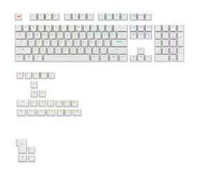 Glorious vyměnitelné klávesy GPBT Backlit (ANSI US) bílá / PBT / 133 ks / ANSI US layout / Cherry MX(+) 