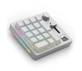 Glorious GMMK Wireless Numpad - Fox Linear - šedá/bílá / Numerická bezdrátová klávesnice / BT 5.0 / USB-C / RGB