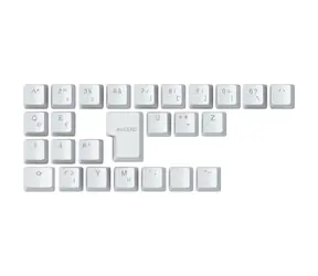 Glorious vyměnitelné klávesy GMMK ABS Doubleshot V2 (ISO DE) bílá / ABS / 26 ks / ISO DE layout / Cherry MX(+) 