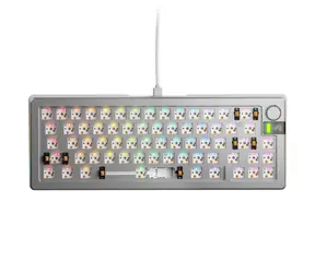 Glorious GMMK 3 Pro 65% barebone ANSI stříbrná / herní 65% TKL / USB-C / bez spínačů / ANSI layout / RGB / 1.4m