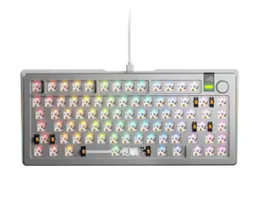 Glorious GMMK 3 Pro 75% barebone ANSI stříbrná / herní 75% TKL / USB-C / bez spínačů / ANSI layout / RGB / 1.4m
