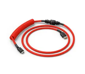 Glorious GMMK USB-C/USB-A kroucený kabel 1.4m červená / pro klávesnice Glorious / 1x USB-C(M) / 1x USB-A(M)