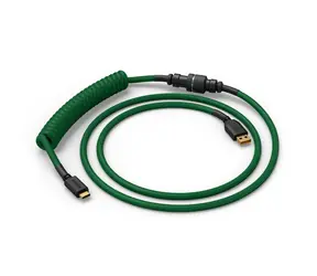 Glorious GMMK USB-C/USB-A kroucený kabel 1.4m zelená / pro klávesnice Glorious / 1x USB-C(M) / 1x USB-A(M)
