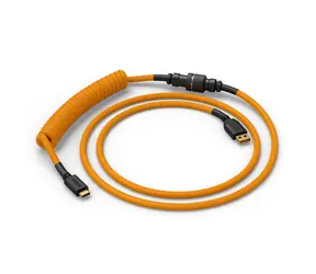 Glorious GMMK USB-C/USB-A kroucený kabel 1.4m zlatá / pro klávesnice Glorious / 1x USB-C(M) / 1x USB-A(M)