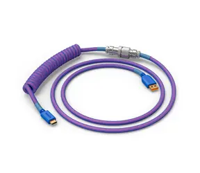 Glorious GMMK USB-C/USB-A kroucený kabel 1.4m fialová / pro klávesnice Glorious / 1x USB-C(M) / 1x USB-A(M)