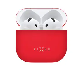 FIXED Ultratenké silikonové pouzdro Silky pro Apple AirPods 4 červené