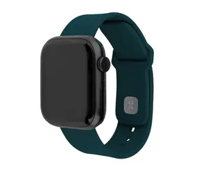 FIXED Set silikonových řemínků Silicone Sporty Strap pro Apple Watch 42/44/45/46mm tmavě zelený