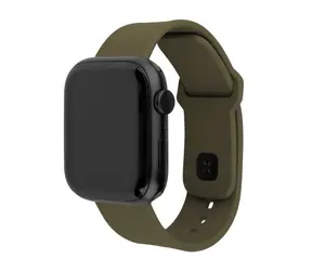 FIXED Set silikonových řemínků Silicone Sporty Strap pro Apple Watch 38/40/41mm olivový