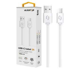 Aligator Datový kabel 2A USB-C 1m / bílý