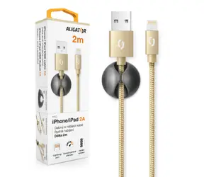 Aligator Datový kabel PREMIUM 2A / Lightning 2m zlatý