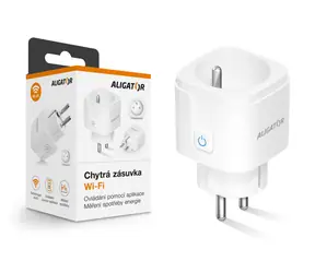 Aligator Chytrá zásuvka Wi-Fi s měřením spotřeby