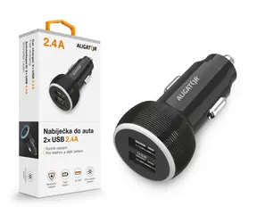 Aligator Nabíječka do auta ALIGATOR / 2xUSB 2 / 4A / originální černá