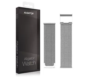 Aligator Náhradní kovový řemínek pro Watch Life 20mm / stříbrný