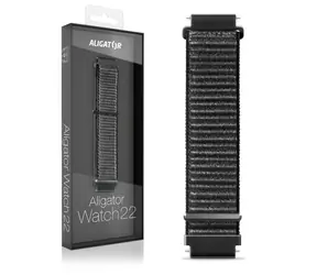 Aligator Řemínek nylonový 22mm / černý