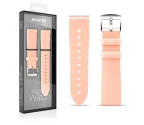 Aligator Řemínek silikonový 18mm / meruňkový