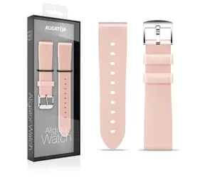 Aligator Řemínek silikonový 18mm / růžový