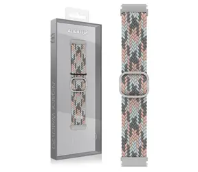 Aligator Řemínek textilní 20mm / růžovo-šedý