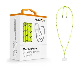 Aligator UNI šňůrka Machršňůra pro mob. tel. / neon žlutá