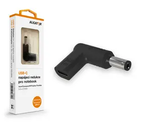 Aligator USB-C napájecí redukce 5.5 x 2.1 mm pro notebooky Acer/Compaq/HP/Fujitsu/Toshiba