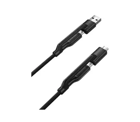 Nomad Universal Pletený Kevlar Kabel USB-C 240W 0.3m černá / Micro-USB(M) / USB-A(M) / USB-C(M) 