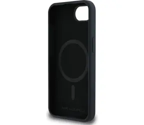 Karl Lagerfeld Liquid Silicone K&CH Heads MagSafe Zadní Kryt pro iPhone 16e černá