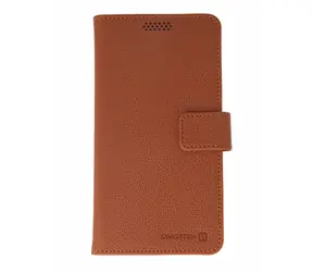 SWISSTEN LIBRO UNI BOOK II pouzdro L hnědá koženka / 150 x 71 mm
