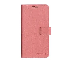 SWISSTEN LIBRO UNI BOOK II pouzdro L růžová / 150 x 71 mm