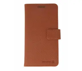 SWISSTEN LIBRO UNI BOOK II pouzdro XXL hnědá koženka / 170 x 83 mm