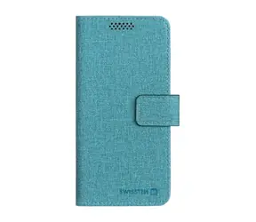 SWISSTEN LIBRO UNI BOOK II pouzdro XXL tyrkysová / 170 x 83 mm