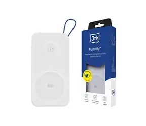 3mk PastelUp 10000mAh bílá / Powerbank / 22.5W / 1x USB-A / 1x USB-C 