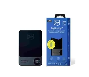 3mk MagSynergy 5000 mAh černá / Bezdrátová Powerbanka / USB-C - Lightning