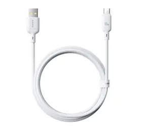 Baseus Silky (P10377703213-00) Rychlonabíjecí kabel USB-A/USB-C 100W 1m bílá