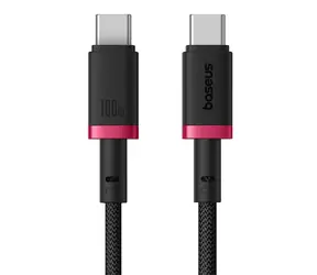 Baseus Dura (P10377803U01-01) Rychlonabíjecí kabel USB-C/USB-C 100W 1m červeno-černá