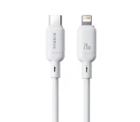 Baseus Silky (P10377700213-00) Rychlonabíjecí kabel USB-C/Lightning 20W 1m bílá