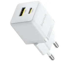 Baseus Palm (P1011160A213-00) 30W Duální USB rychlonabíječka bílá / 1xUSB-A / 1xUSB-C / PD / QC