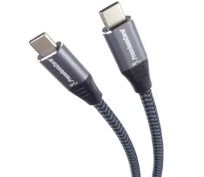 PremiumCord propojovací kabel USB 3.2 Gen 1 type C na USB 3.2 Gen 1 type C 2 m / bavlněný oplet