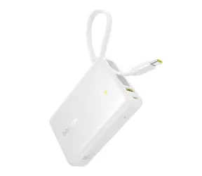 Baseus PicoGo 10000mAh 45W s int. kabelem USB-C bílá / Powerbanka / 2xUSB-C / 1xUSB-A