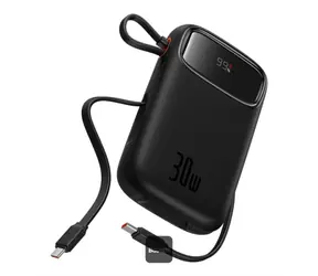 Baseus Qpow2 10000mAh 30W s kabelem USB-C černá / Powerbanka / 3xUSB-C / 1xUSB-A
