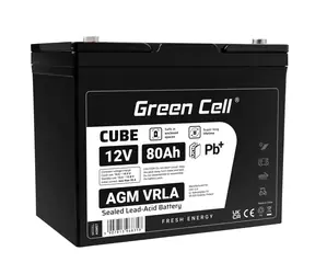 Green Cell AGM VRLA 12V 80Ah / pro sekačky | lodě | invalidní vozíky a koloběžky